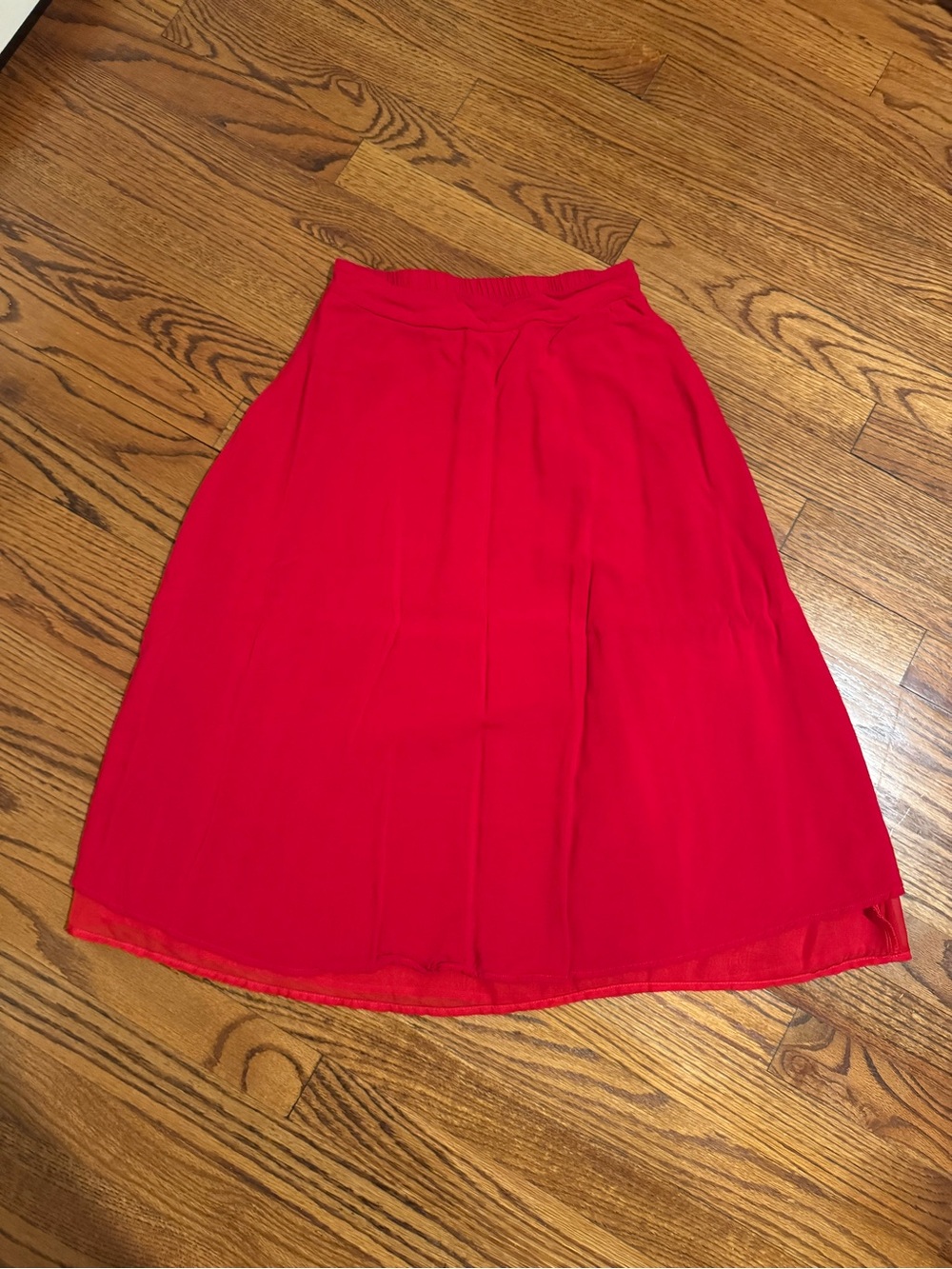 XX1 Red A-Line Midi Skirt
